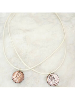 2 Handmade Penny Necklaces